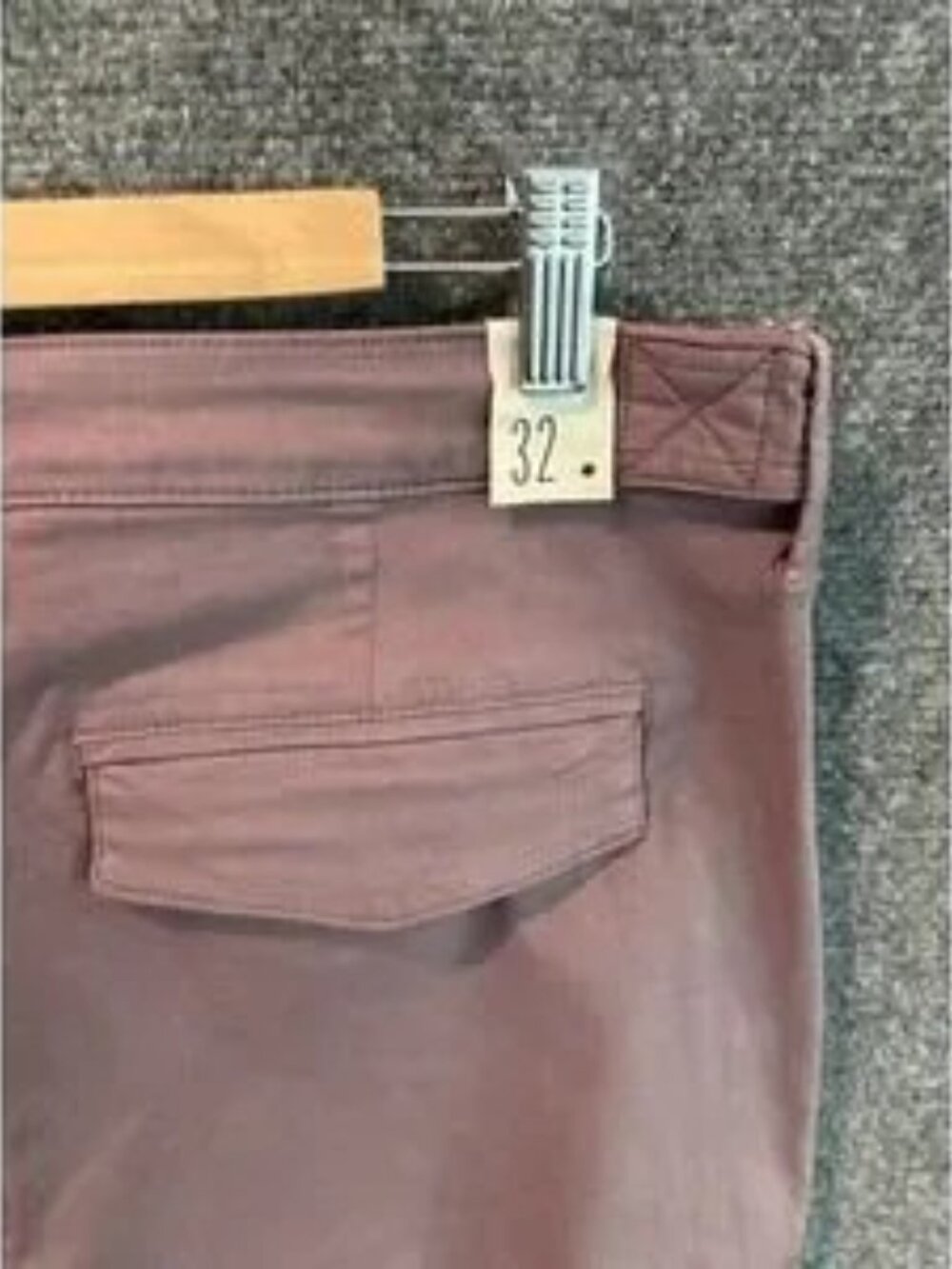 Men's Burgundy Slim Fit Chino - Picture 7 of 7